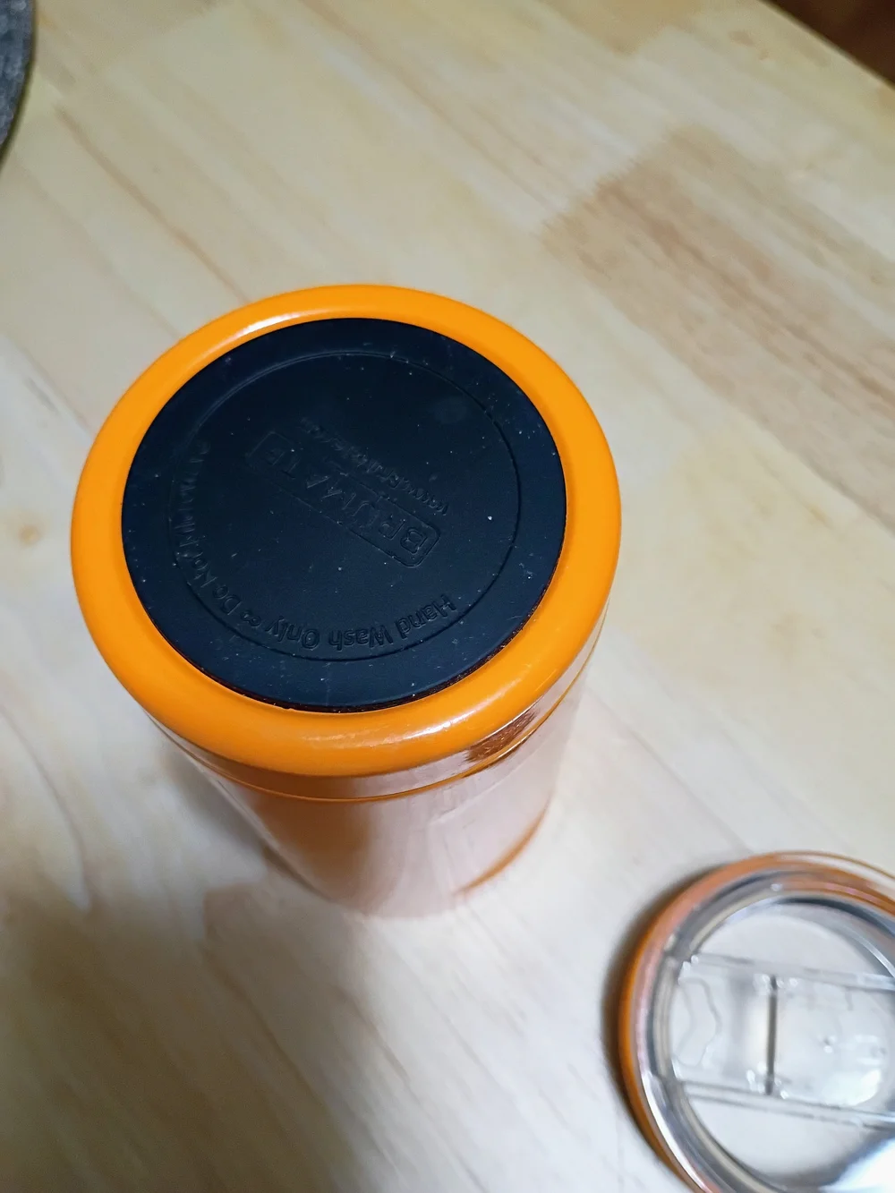 BRUMATE Orange Insulated Tumbler with Clear Lid